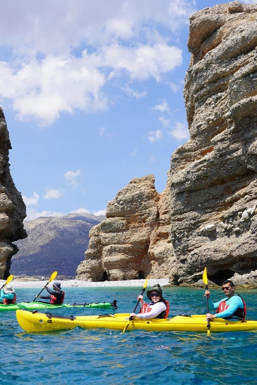 Naxos: Moutsouna Caves Sea Kayak Tour, Snorkeling & Picnic - Getting started with Manolis and the guide team
