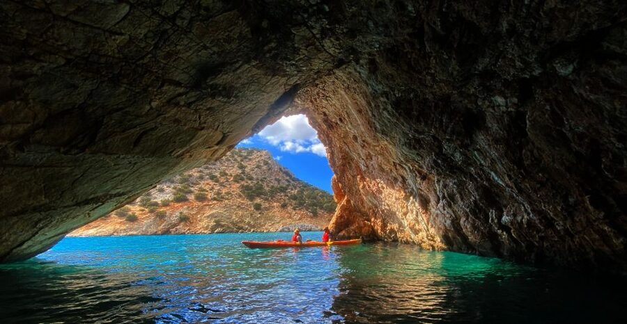 Naxos: Rhina Cave and Coastline Sea Kayaking Tour - Paddling the southern coast