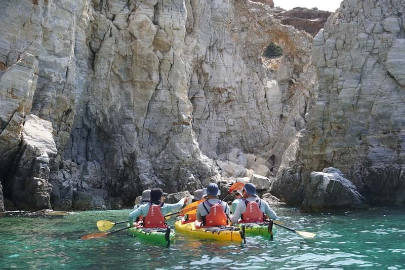 Naxos: Rina Cave Sea Kayak Tour with Snorkeling and Picnic - Paddling the southern Naxos coast
