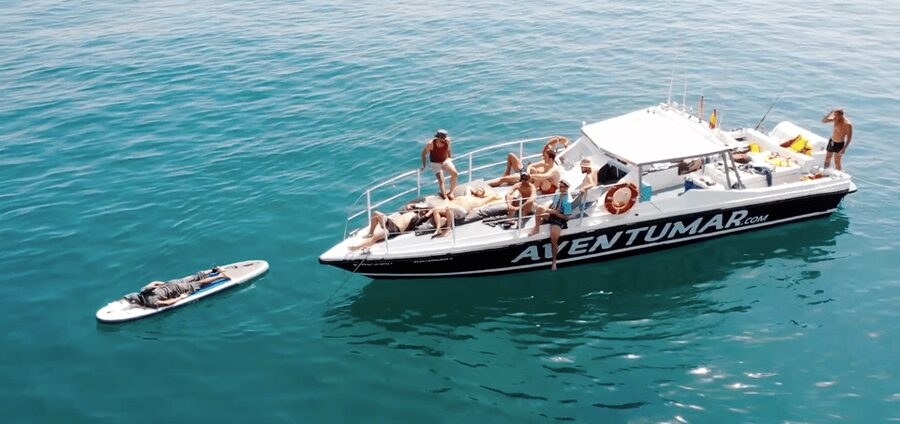 Nerja: Maro Waterfall Boat Trip with Paddleboarding & Drink - Swimming and snorkeling in the coves