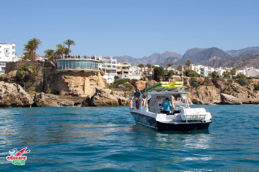 Nerja: Maro Waterfall Boat Trip with Paddleboarding & Drink - GoPro photos, swimming time, and the pace of the day