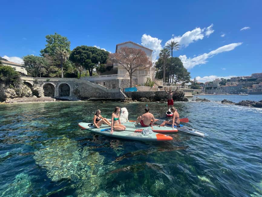 Nice: Villefranche-sur-Mer E-Bike and Paddleboard Tour - Riding from Nice toward the harbour
