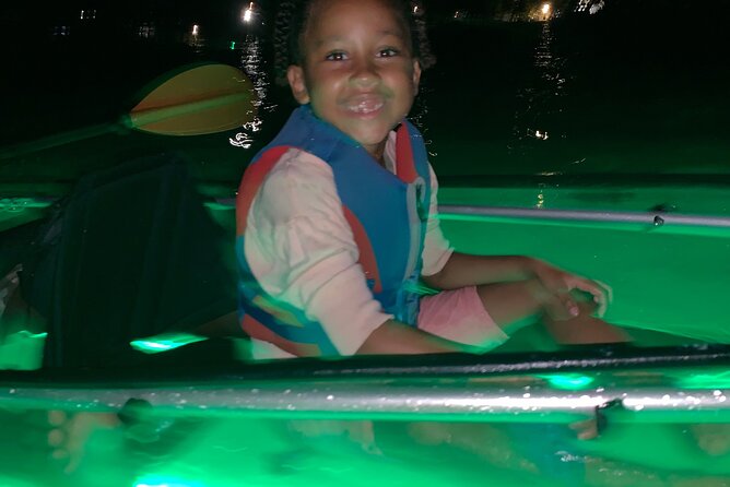 Night Kayaking with Liquid Glow - Watching turtles, rays, and fish below the kayak