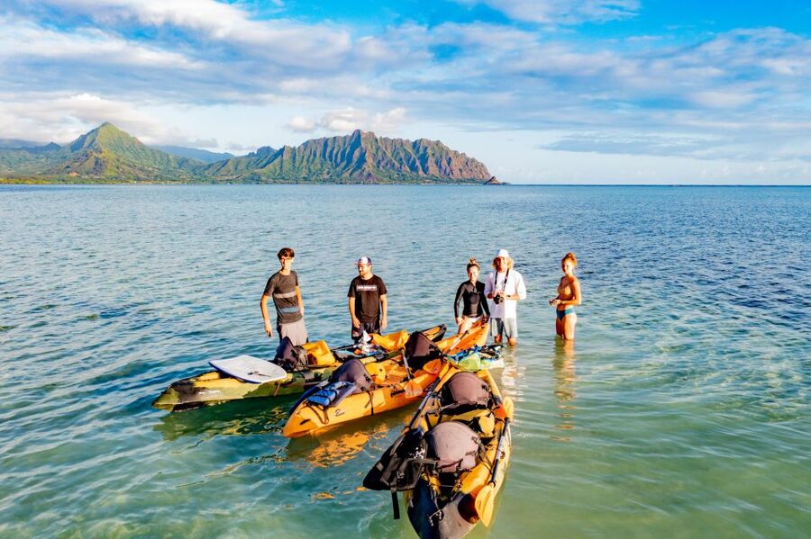 Oahu: Kaneohe Self-Guided Sandbar Kayaking Experience - The paddle to the sandbar