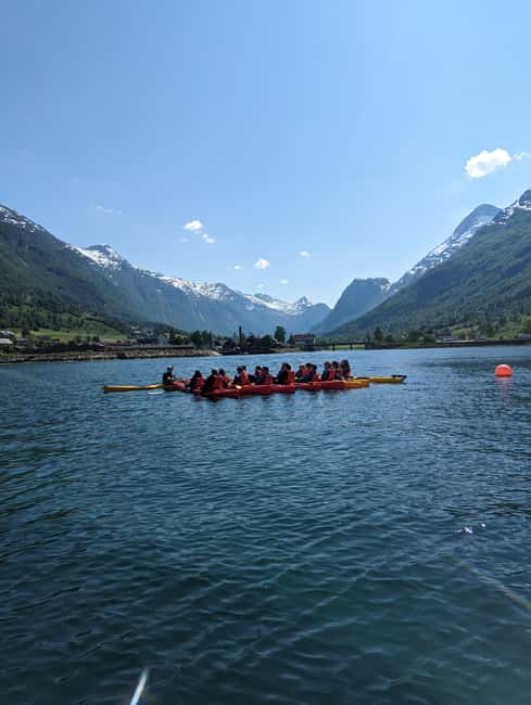 Olden: Fjord Kayaking + Drysuit & Safety Boat - The easy port-side meeting point