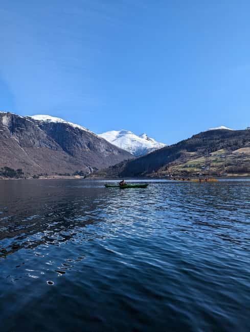 Olden: Fjord Kayaking + Drysuit & Safety Boat - The rescue boat and what safety support means