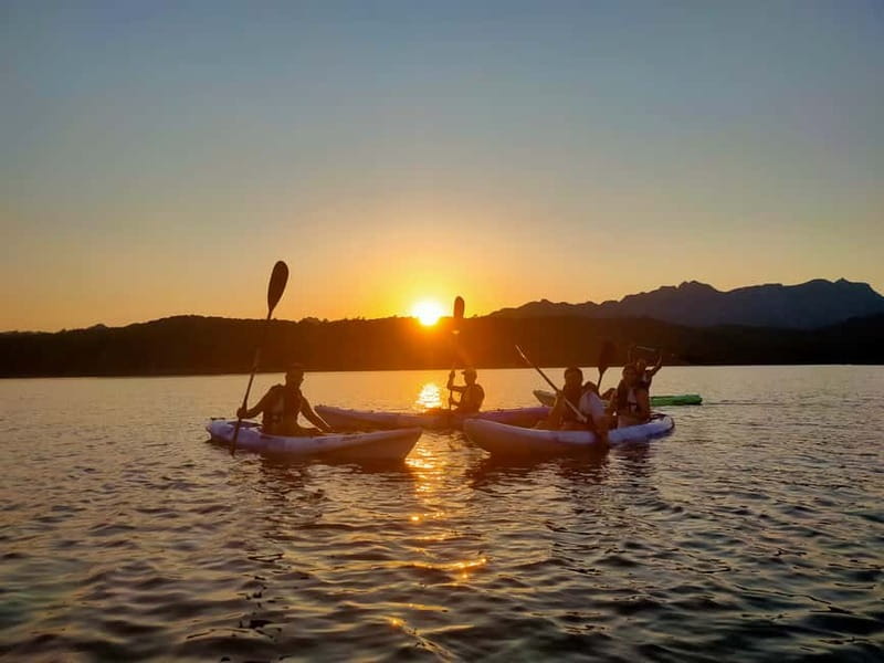 Orosei: Guided Kayak Tour of the Biderosa Oasis at Sunset - Small streams and the brackish water setting