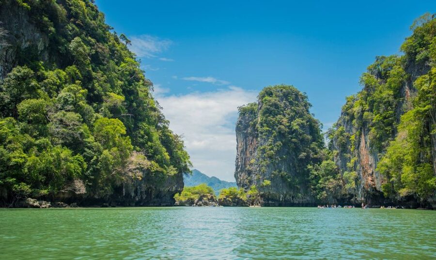 Phuket: James Bond Island Longtail Boat and Sea Canoe Tour - Longtail boats through Phang Nga Bay