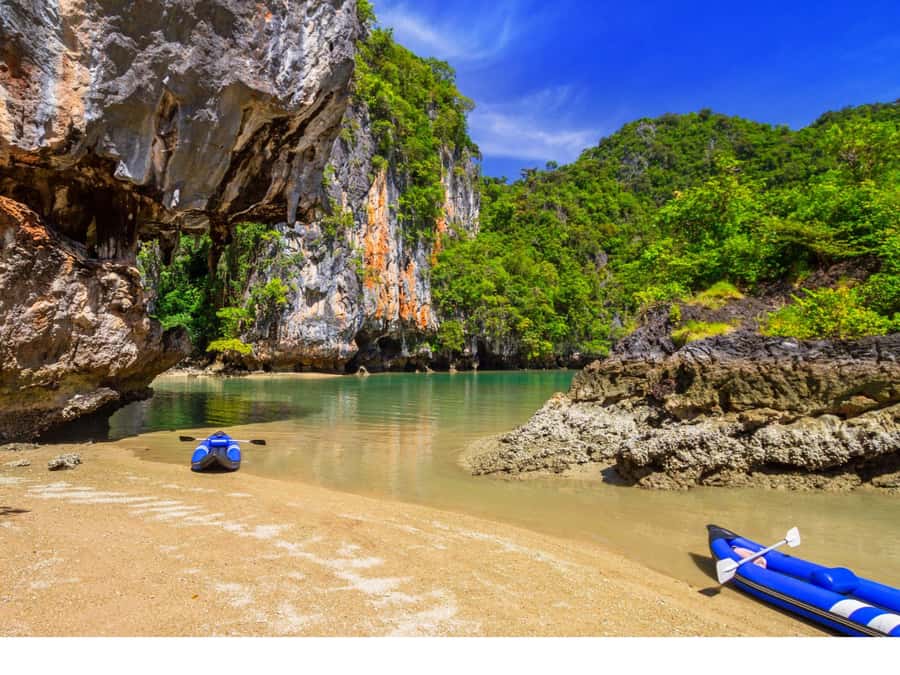 Phuket: James Bond Island Sea Canoe by Speedboat - Panak Island and the first cave views