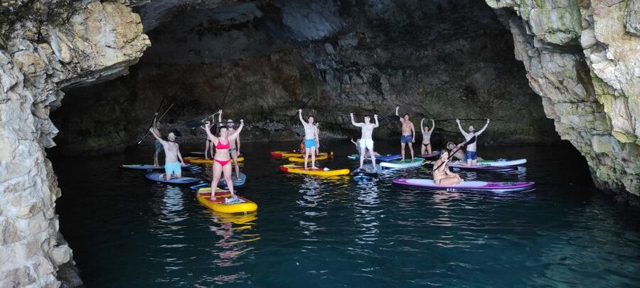 Polignano a Mare: Stand-Up Paddle Board Sea Cave Trip - Paddling toward Lama Monachile Beach