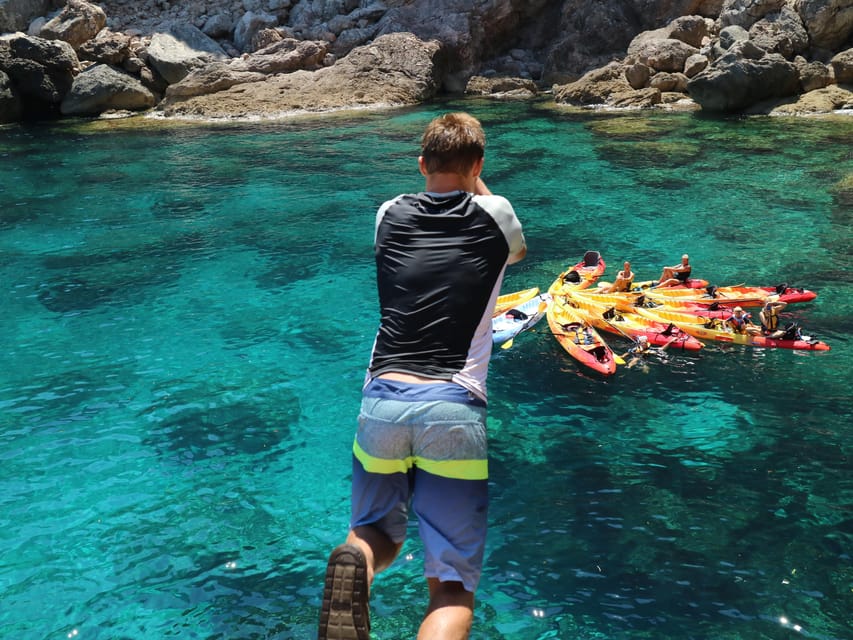 Pollença: Kayak and Coasteering Cliff Jumping - The sea-only adventure zone