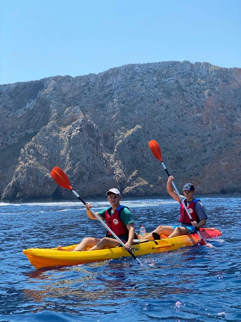 Pollença: Kayak and Coasteering Cliff Jumping - Who will enjoy this most