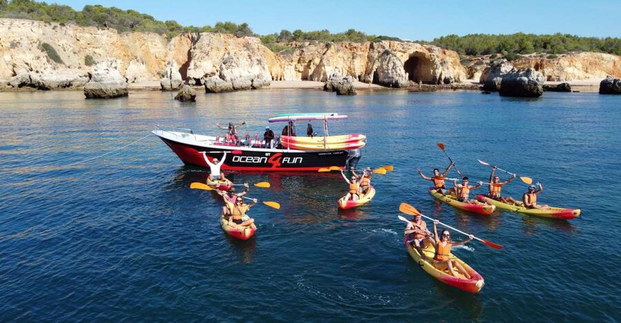 Portimão: Benagil Caves Speedboat and Kayak Guided Tour - How much kayaking will you actually do?