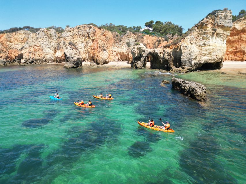 Portimão: Small Group Kayak Cave and Cliff Tour - Following the Portimão cliffs