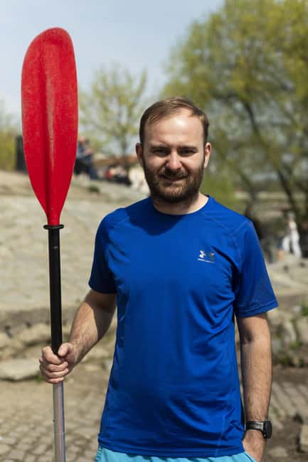 Prague: Vltava River Kayak Tour with Guide - A river view of Prague Castle
