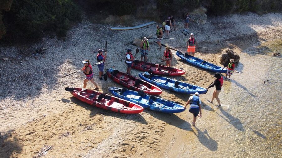Private Sea Kayak over sunk city of ancient Feia - Paddling over the ruins of ancient Feia