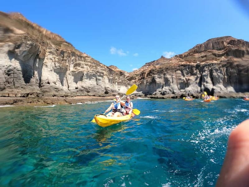 Puerto Mogán: Guided Adventure Kayak Tour in Caves & Snorkel - Entering the Mogán cave system