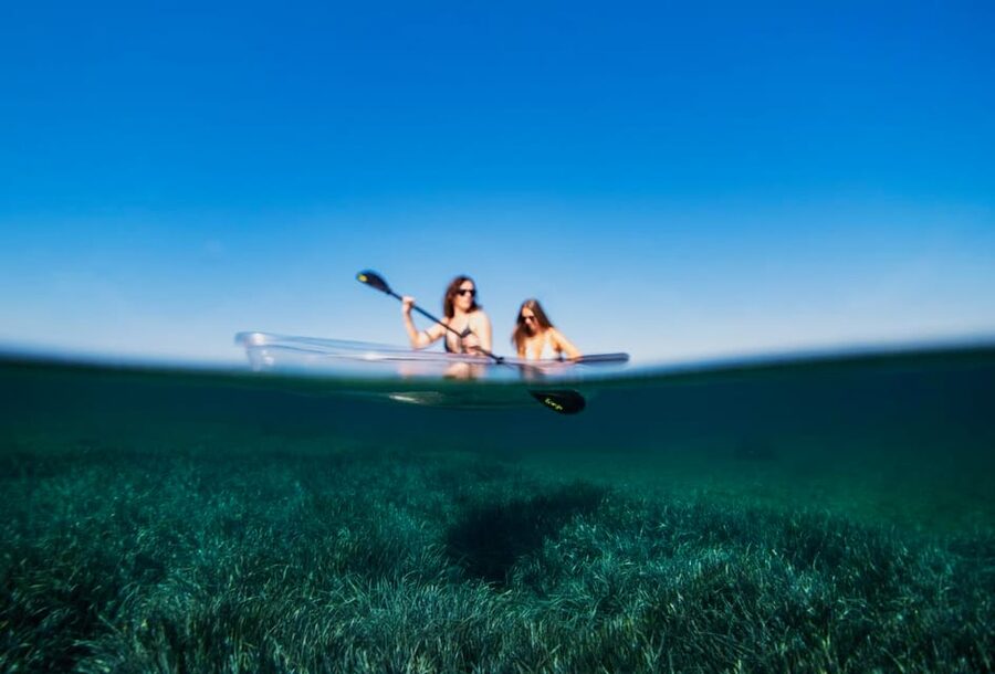 Pula: Clear Kayak Tour to Canyon, Island Cliffs & small Cave - Why the transparent kayak matters