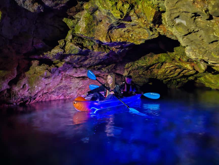 Pula: Istria Cave LED Illuminated Kayak Tour by Night - The guides are part of the value