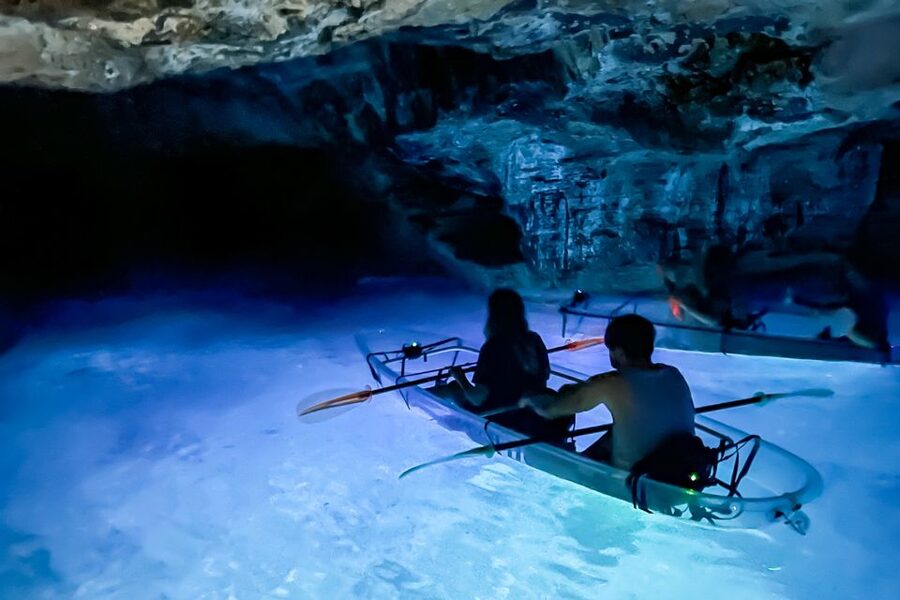 Pula: Night-Time Sea Kayaking Tour in Transparent Kayak - What you can see beneath the kayak
