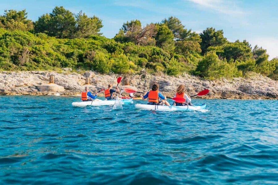 Pula: Three Island Kayak Tour with Cave Photo & Snorkeling - Key points at a glance