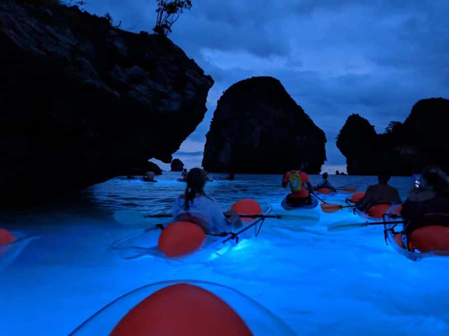 Railay: Illuminated Clear Kayak Night Tour Bioluminescence - Why Railay looks best from a clear kayak at dusk
