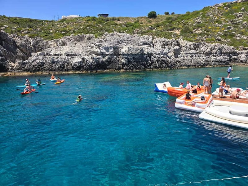 Rhodes: Gulet Trip with Food, Drinks, SUP, Kayak & Swimming - Anthony Quinn Bay and its emerald water