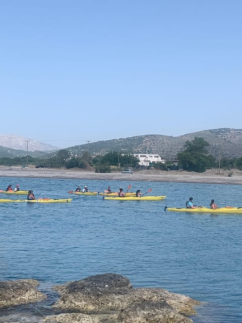 Rhodes Sea Kayaking “In the Footsteps of Pirates” - Finishing with Lindos in the distance