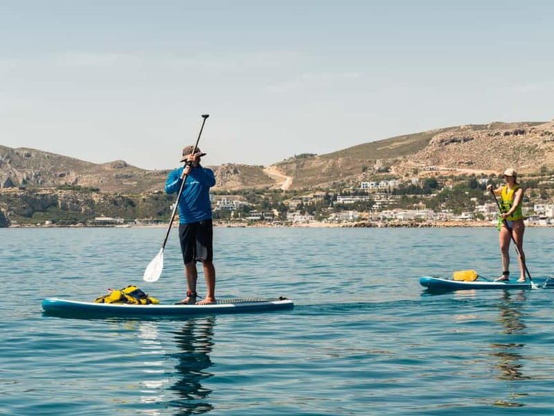 Rhodes: Stegna Beach Stand Up Paddleboarding Lesson - GoPro photos without handling a camera