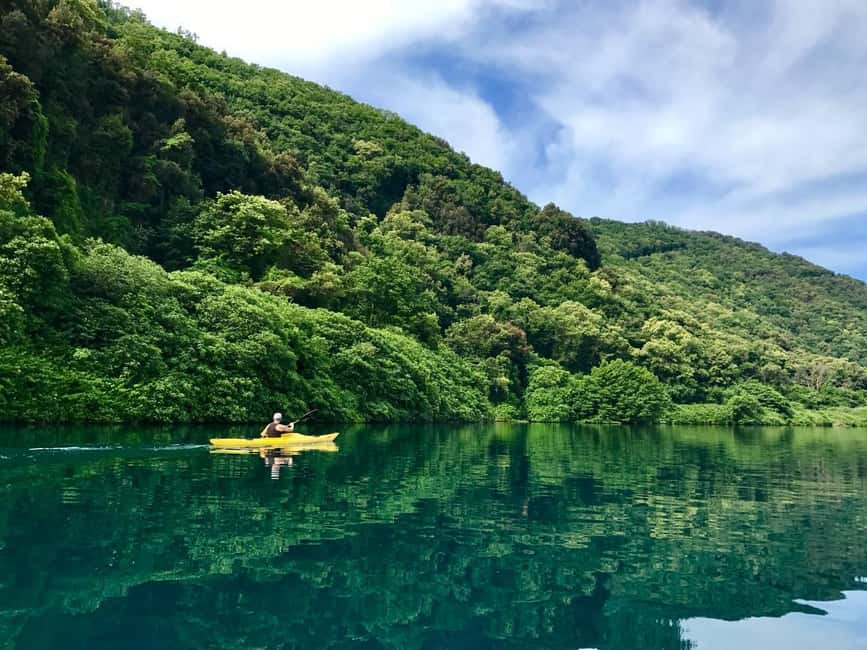 Rome: Popes' Lake, Kayak Tour with Swimming & Roman Pizza - Key details to know before booking