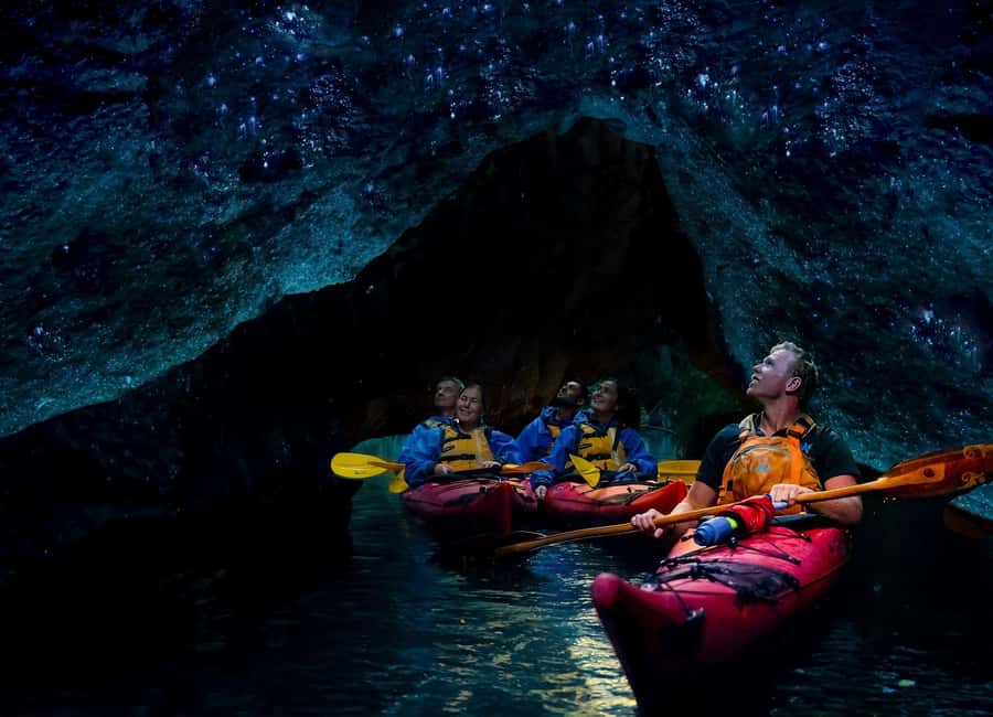 Rotorua: Evening Starlight Gourmet Kayak Tour with dinner - A cooked Kiwi barbecue beside the lake