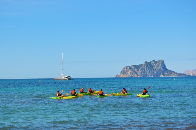 Route in Kayak Moraira - Clear water, snorkeling, and small sea life