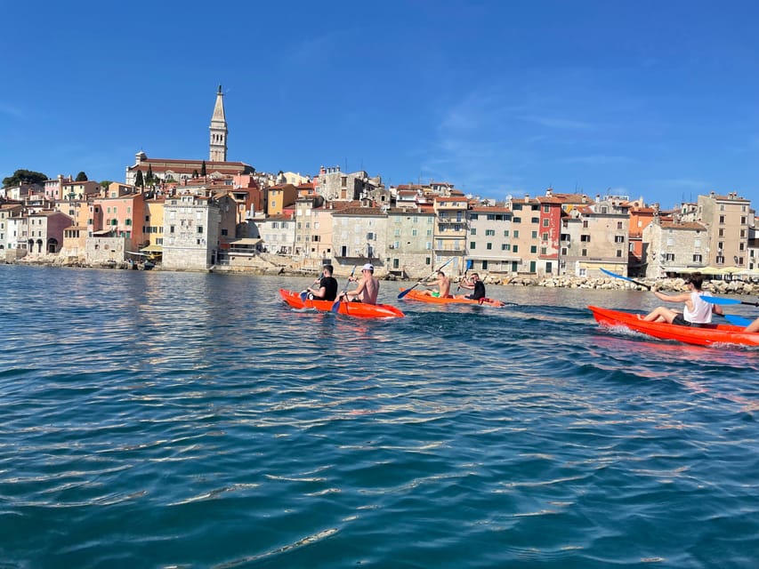 Rovinj:BUBA KAYAK TOURS:snorkeling,jumping,FREEdrinks&photos - A short island walk before the return paddle