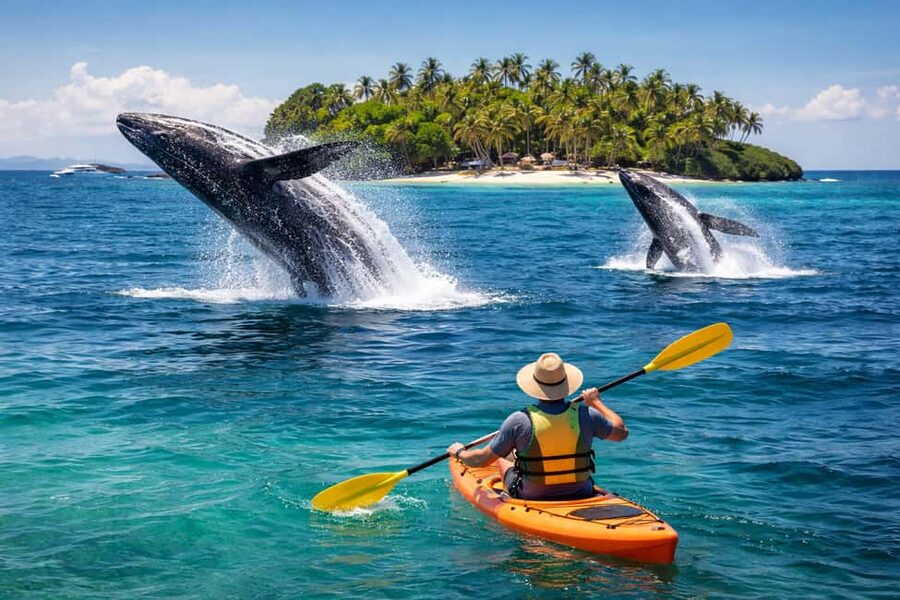 Samaná: Whale, Cayo Levantado, & Kayak in Samaná Bay Tour - Whale watching from Samaná Port