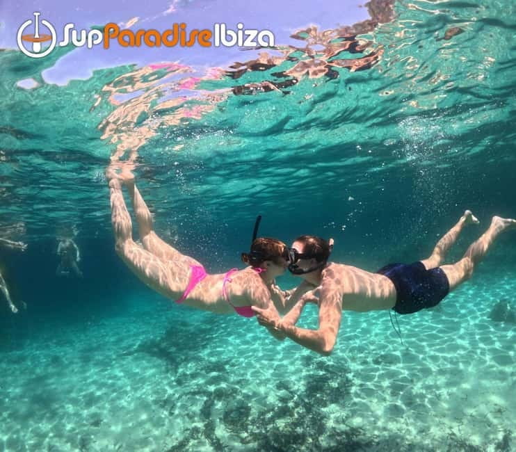SANT ANTONI: ALL INCLUDED PADDLE SURF&SNORKEL TOUR BOAT - Snorkeling at a weather-chosen stop