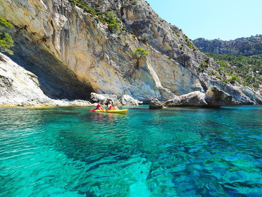 Sant Elm: Guided kayak tour to Cala en Tío with caves - Sea caves and the route to Cala en Tió