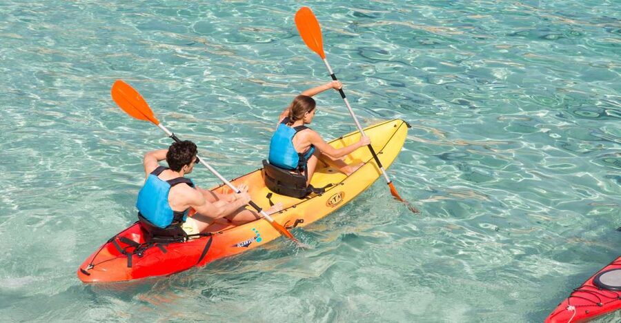 Santorini:explore the black beach by Kayak - Starting at Santorini’s black beach