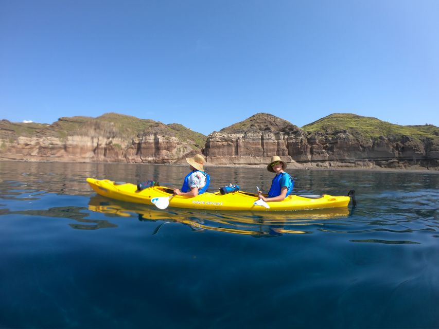 Santorini: Sea Caves Kayak Trip with Snorkeling and Picnic - Why the south coast is the right place to kayak