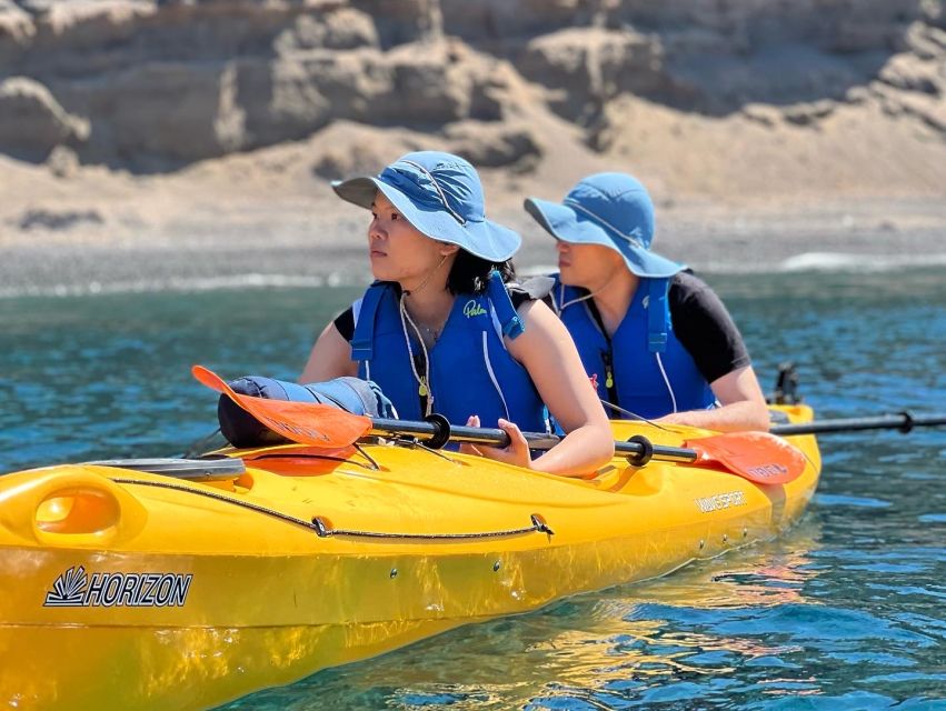 Santorini: Sea Caves Kayak Trip with Snorkeling and Picnic - A homemade picnic, not just a snack break