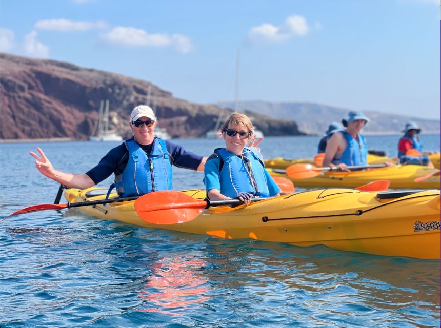 Santorini: Sea Caves Kayak Trip with Snorkeling and Picnic - Who should book this kayaking day?