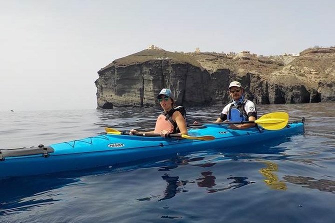 Santorini Sea Kayak - South Discovery, Small Group incl. Sea Caves and picnic - White Beach, swimming, and the picnic