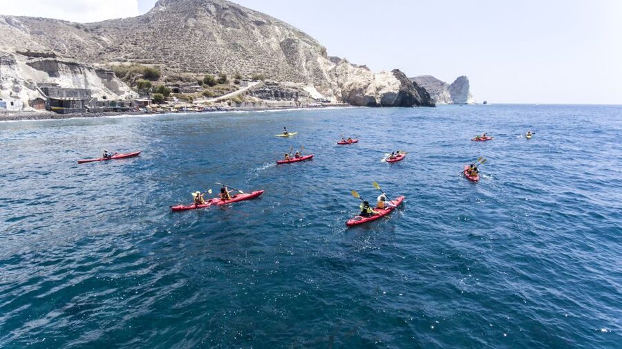 Santorini: Sea Kayaking with Light Lunch - What the $135 price includes