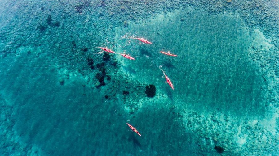 Santorini: Sea Kayaking with Light Lunch - Red Beach and Santorini’s volcanic color chart