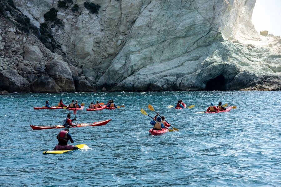 Santorini: Sea Kayaking with Light Lunch - Guides, group size, and the feel of the outing