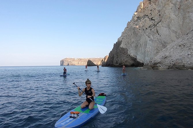 Santorini: Stand-Up Paddle and Snorkel Adventure - Taking to the Water at Nemely Windsurf SUP Center