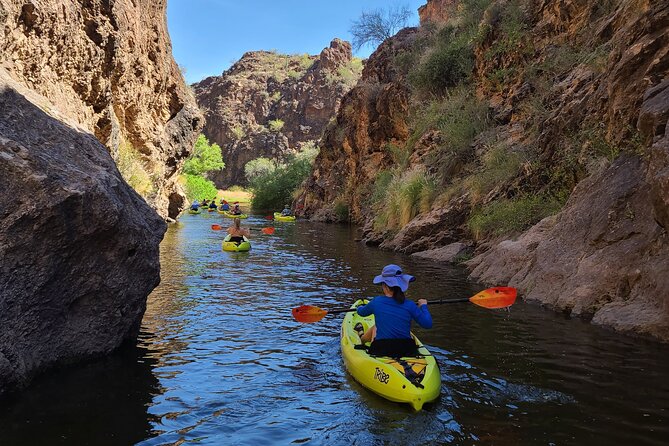 Scenic Guided Kayaking Tour on Saguaro Lake - Following the shoreline across Saguaro Lake
