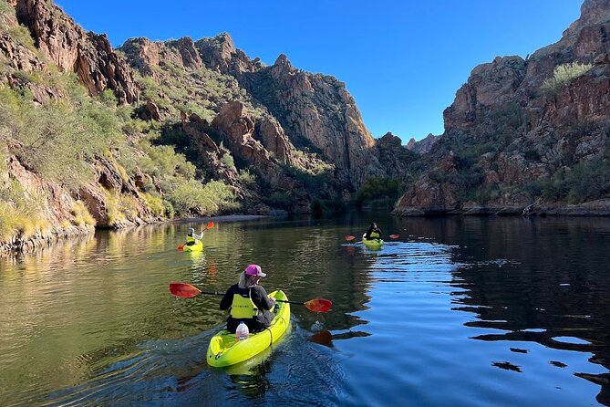 Scenic Guided Kayaking Tour on Saguaro Lake - How hard is the three-hour paddle?