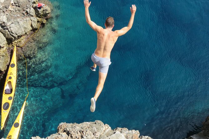 Sea Kayaking and Snorkeling to Green Cave on Sipan island from Lopud - Šipan’s stone arch and open Adriatic views