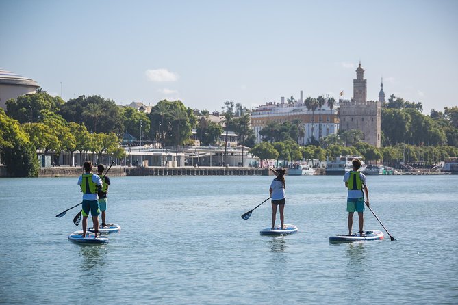 Seville: Paddle Surf Route and Class - Learning balance on calm water