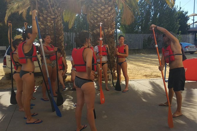 Seville Paddle Surf Sup in the Guadalquivir River - Triana and the mid-trip drink stop